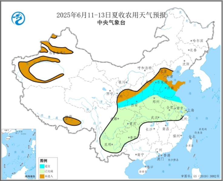 麦收区天气(🔃)晴好利于收获(✖) 但部分地区墒情持续偏差需造墒播种